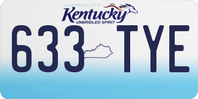 KY license plate 633TYE