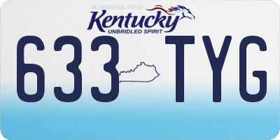 KY license plate 633TYG