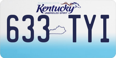 KY license plate 633TYI