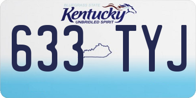 KY license plate 633TYJ