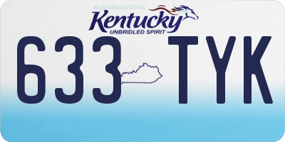KY license plate 633TYK