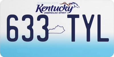 KY license plate 633TYL