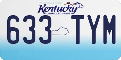 KY license plate 633TYM