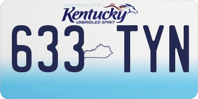 KY license plate 633TYN