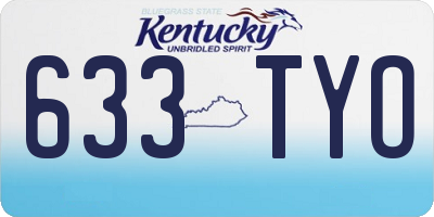 KY license plate 633TYO