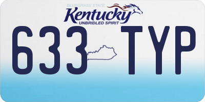 KY license plate 633TYP