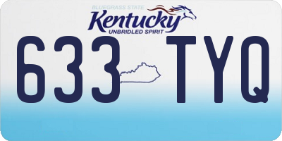 KY license plate 633TYQ
