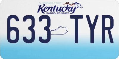 KY license plate 633TYR