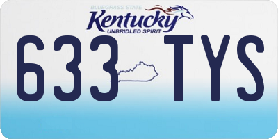 KY license plate 633TYS
