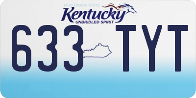KY license plate 633TYT