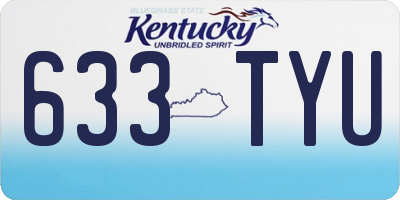 KY license plate 633TYU