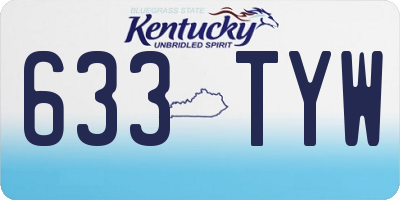 KY license plate 633TYW