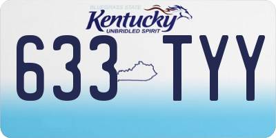 KY license plate 633TYY