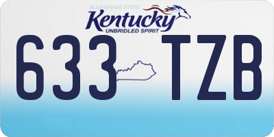 KY license plate 633TZB