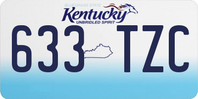 KY license plate 633TZC