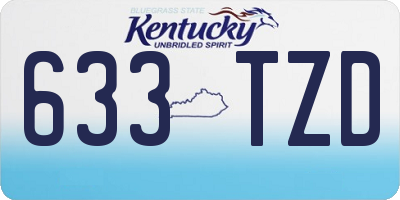 KY license plate 633TZD