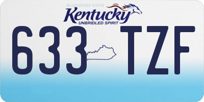 KY license plate 633TZF
