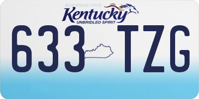 KY license plate 633TZG