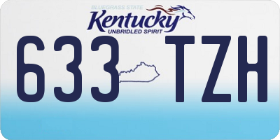 KY license plate 633TZH