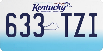 KY license plate 633TZI
