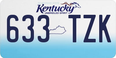 KY license plate 633TZK
