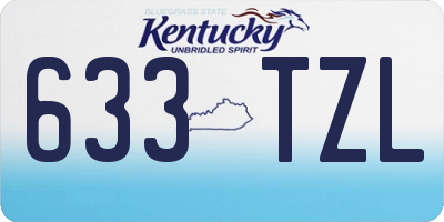 KY license plate 633TZL