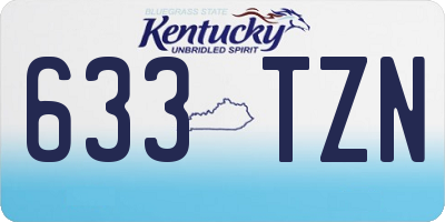 KY license plate 633TZN