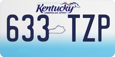 KY license plate 633TZP