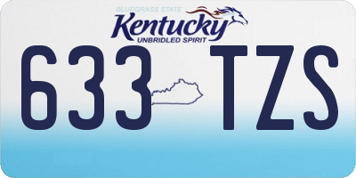 KY license plate 633TZS