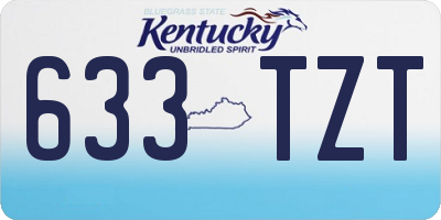 KY license plate 633TZT