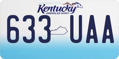 KY license plate 633UAA