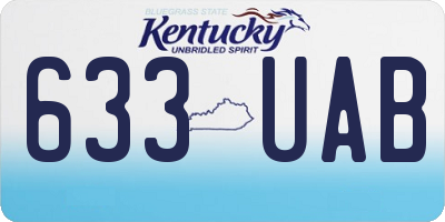 KY license plate 633UAB