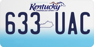 KY license plate 633UAC