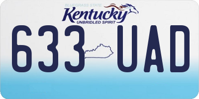 KY license plate 633UAD