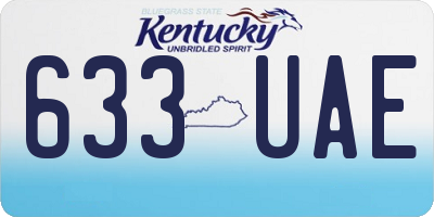 KY license plate 633UAE