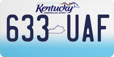 KY license plate 633UAF