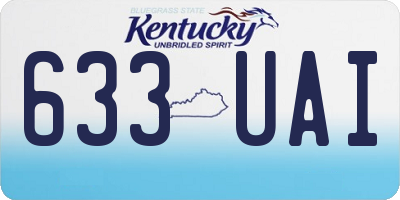 KY license plate 633UAI