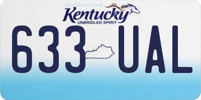 KY license plate 633UAL