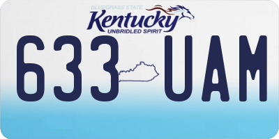 KY license plate 633UAM