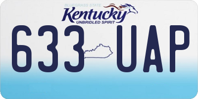 KY license plate 633UAP