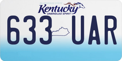 KY license plate 633UAR