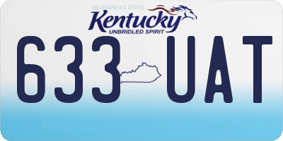 KY license plate 633UAT