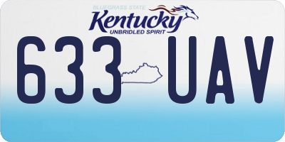 KY license plate 633UAV