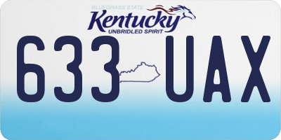 KY license plate 633UAX