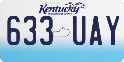 KY license plate 633UAY