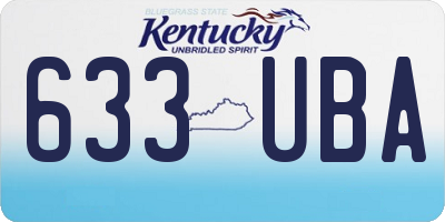KY license plate 633UBA