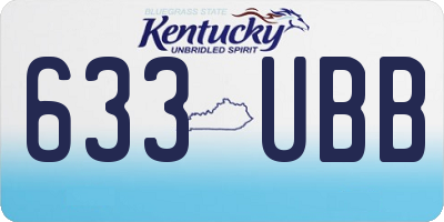 KY license plate 633UBB