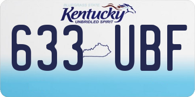 KY license plate 633UBF