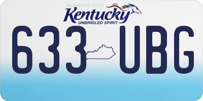 KY license plate 633UBG
