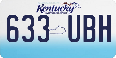 KY license plate 633UBH